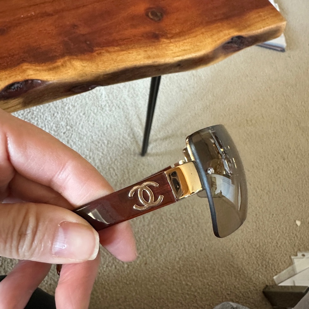 Chanel Brown Gradient Sunglasses - image 8